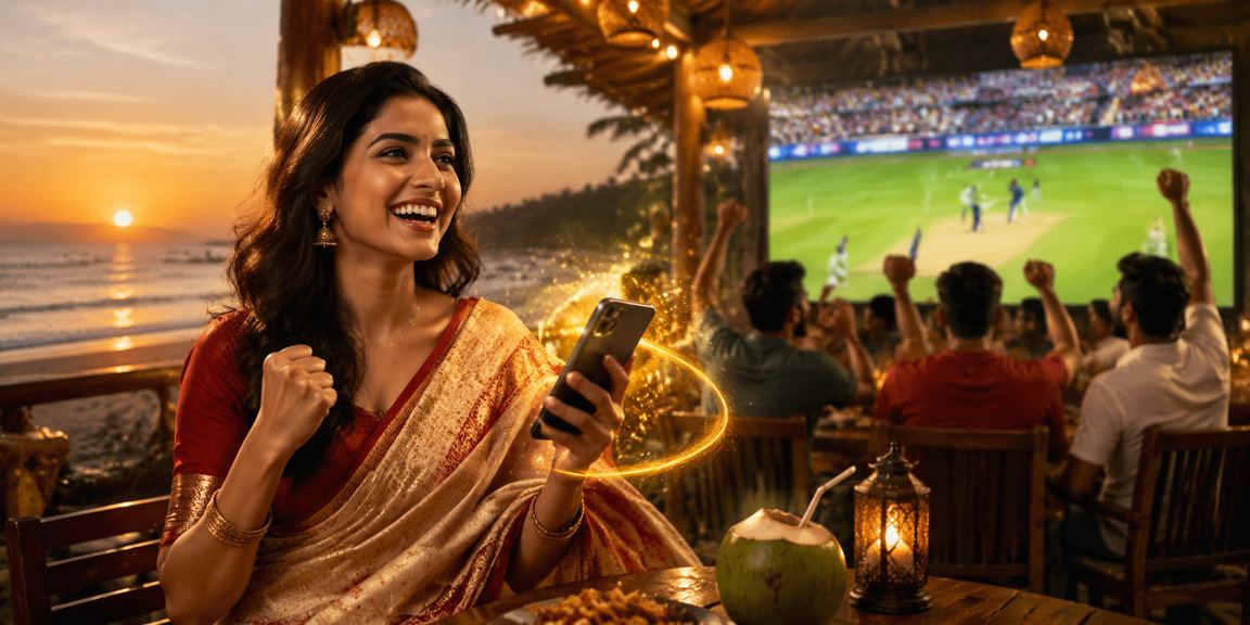কক্সবাজারে শাড়ি পরিহিত নারী মোবাইলে ক্রিকেট বেটিং করছেন